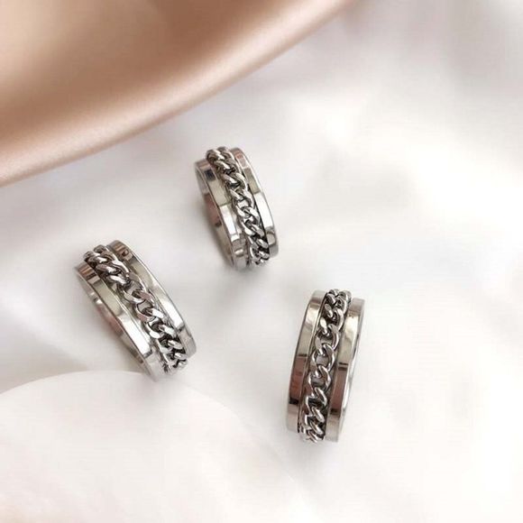 Men's Titanium Spinner Bottle Opener Chain Wedding Band Ring CLOSEOUT - Picture 14 of 15